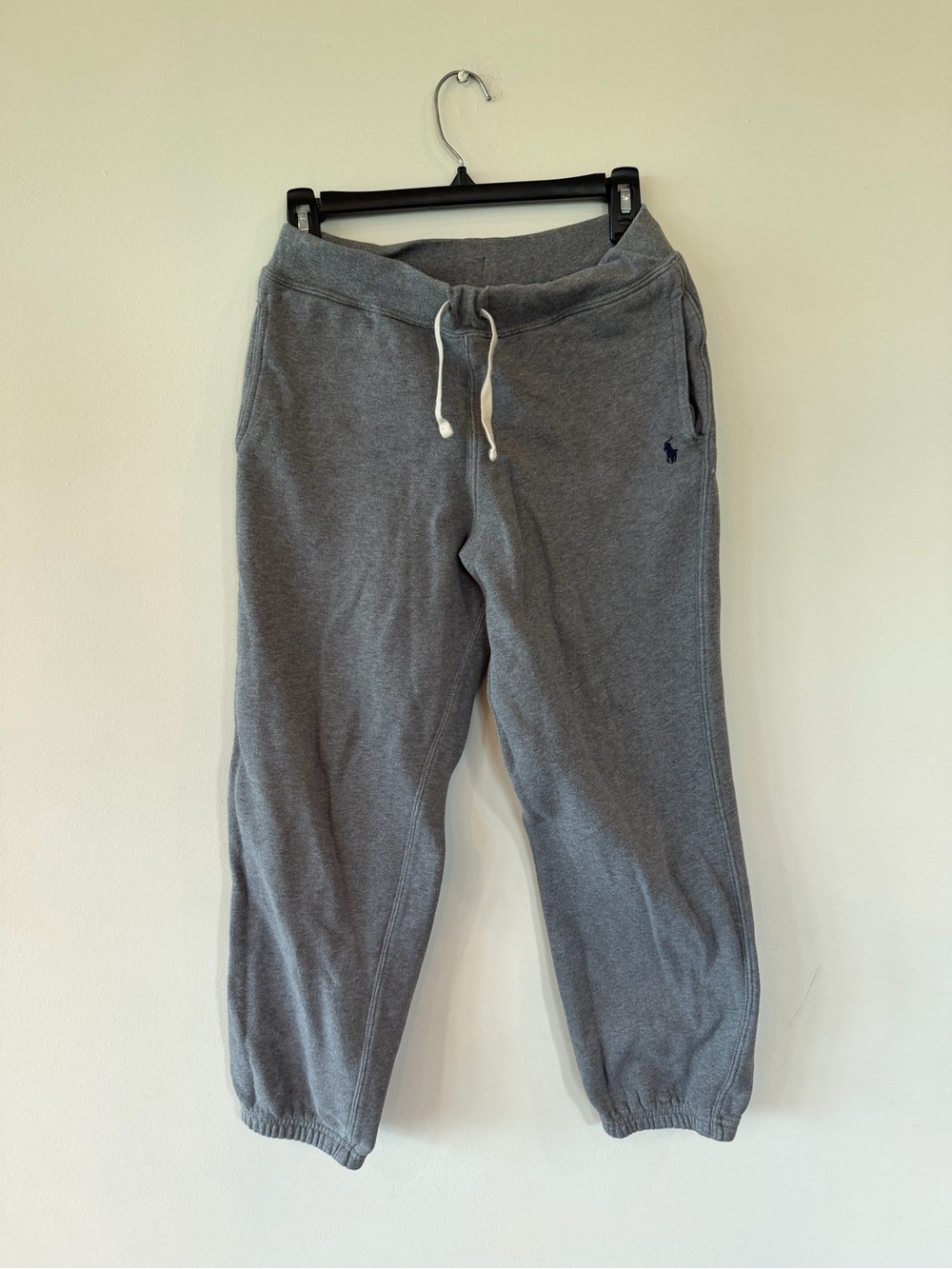 Ralph Lauren Boy’s Heather Gray Jogger Sweatpants with Drawstring